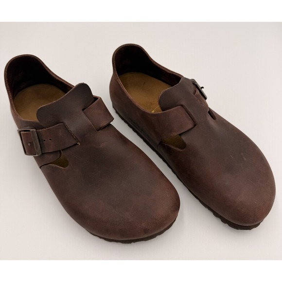 Birkenstock Shoes - Birkenstock London Oiled Leather Clogs Women US 6–6.5 EU 37 Brown